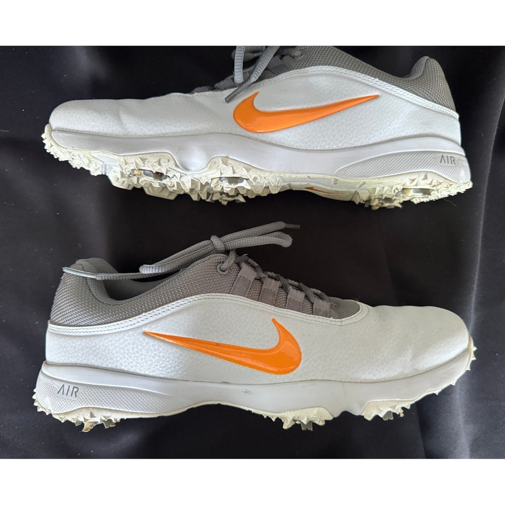 Nike Air Range WP II Womens Golf Shoes Grey White Orange Spiked Size 8